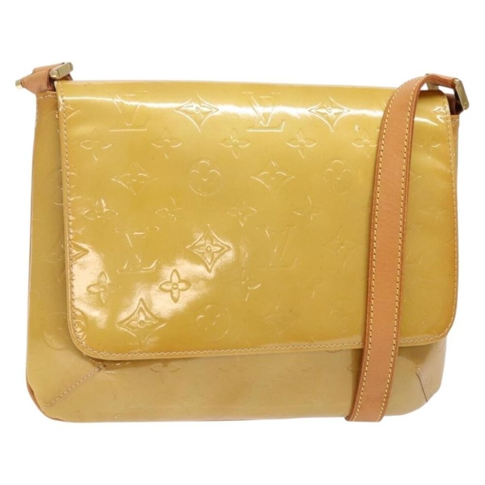 Authentic LOUIS VUITTON Monogram Vernis Thompson Street Bag Beige M91301 LV - Picture 1 of 16
